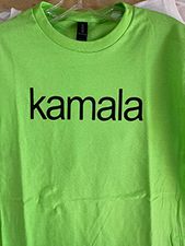 Kamala with the Brat font on Bright Green T-shirt